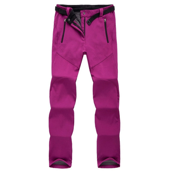Waterproof Women's Hiking Pants with Fleece Lining - Durable Trekking Pants for Outdoor Use
