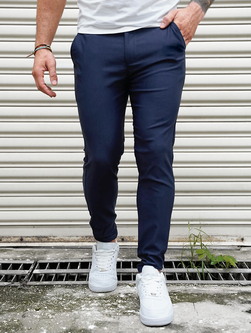 Elastic Slim-Fit Men's Pants