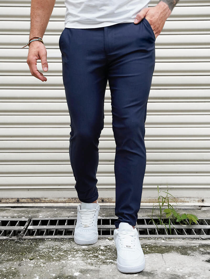 Elastic Slim-Fit Men's Pants