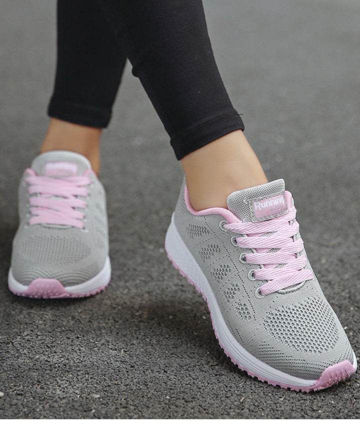 Ergonomic Women's Casual Shoes - Lightweight Sneakers with Breathable Material
