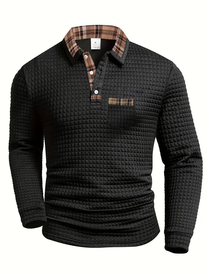 Textured Knit Men's Polo