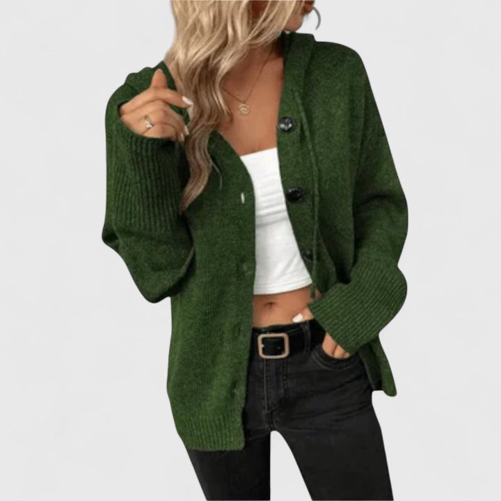 Classic Women's Button-Front Cardigan - Timeless and Versatile