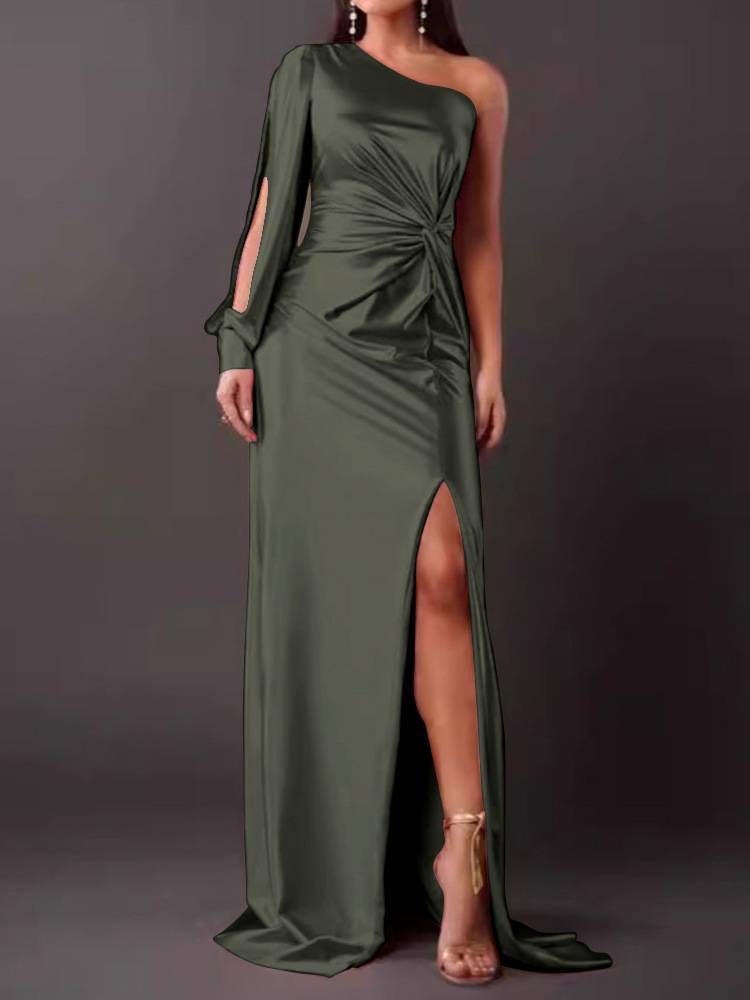Elegant Women's Dress with Round Neckline - Timeless and Versatile