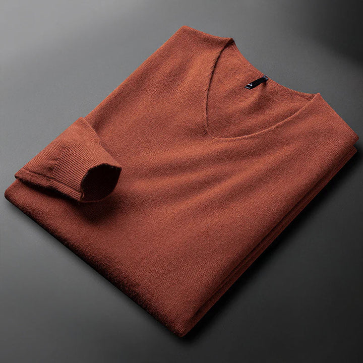 Luxury V-Neck Sweater Men's Premium Knit