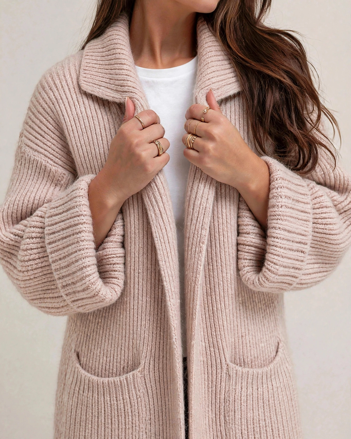 Elegant Cozy Women's Long Knit Cardigan