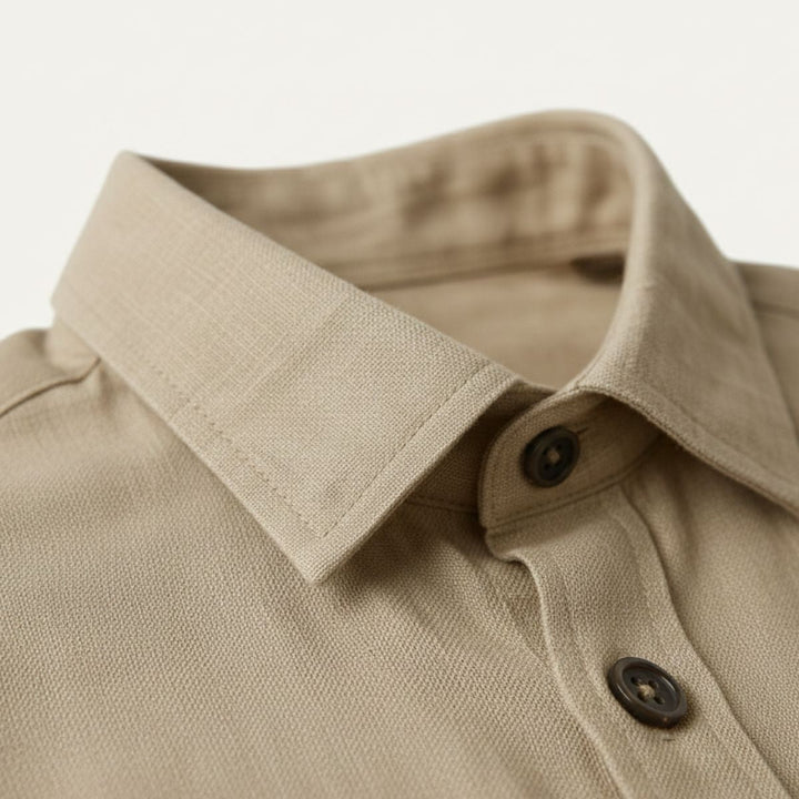 Vintage Breathable Men's Long Sleeve Cotton Shirt
