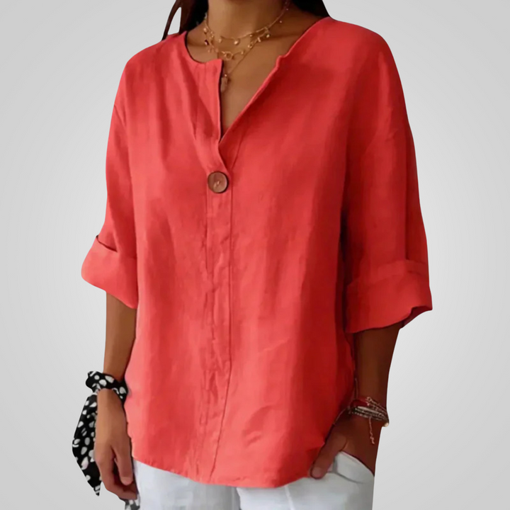 Lightweight Women's Linen Shirt - Breathable and Airy for Summer