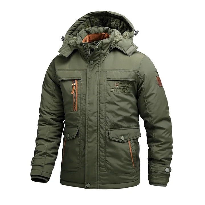 Waterproof Tactical Winter Coat Men's - Lined Parka with Removable Hood