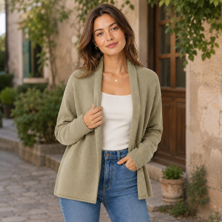 Soft Premium Women's Cashmere Blend Open Cardigan