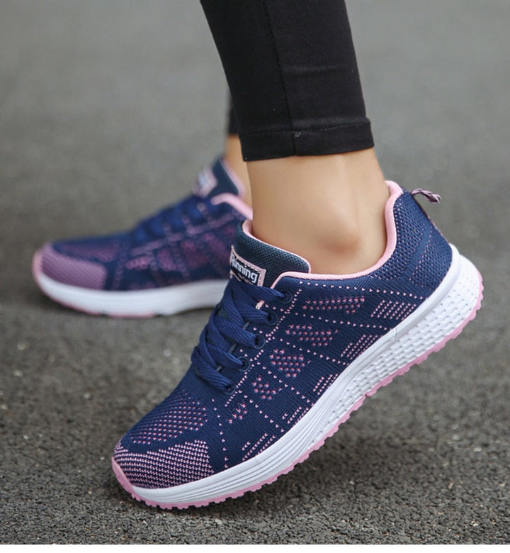 Ergonomic Women's Casual Shoes - Lightweight Sneakers with Breathable Material