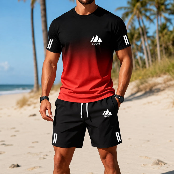 Sporty Summer Men's T-Shirt and Shorts Set