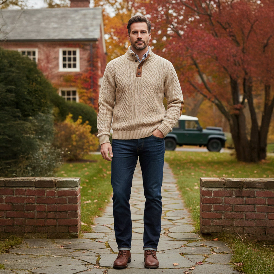 Vintage Cable-Knit Men's Sweater