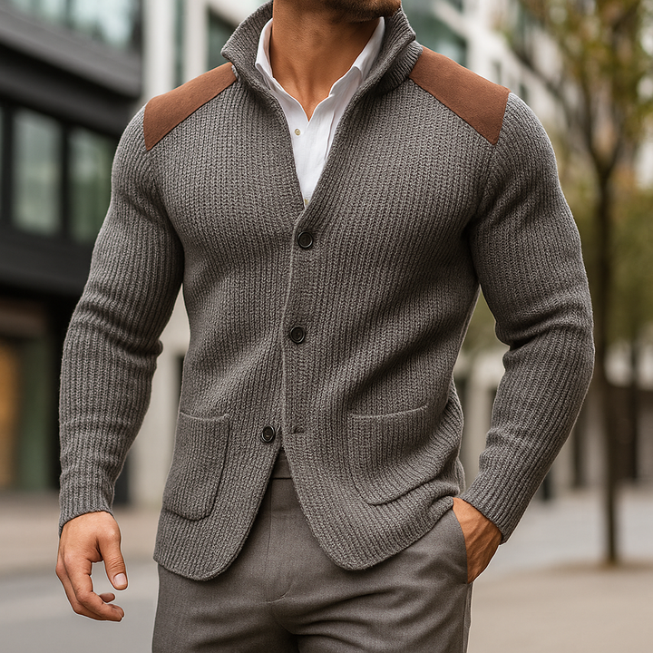 Elegant Men's Knit Blazer - Comfortable and Versatile for Business and Casual Wear