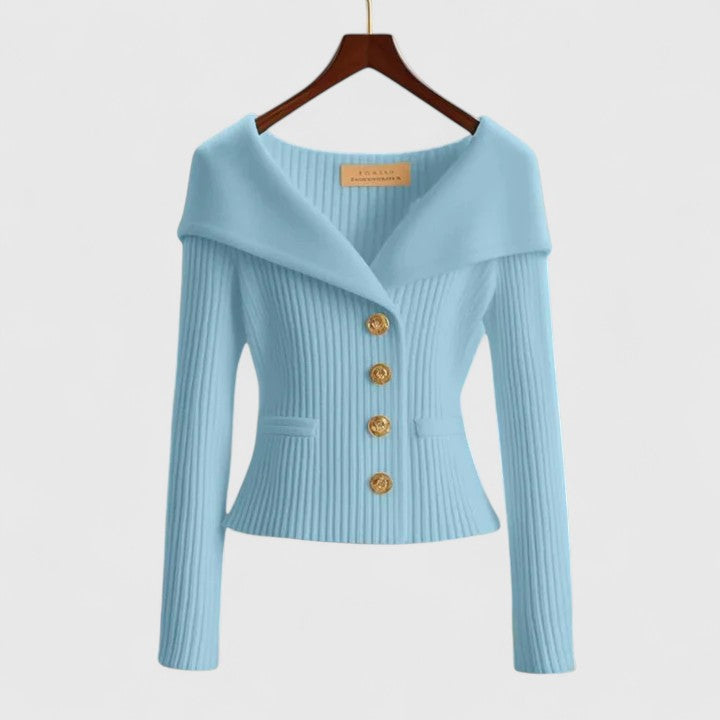 Women's Off-Shoulder Button Cardigan