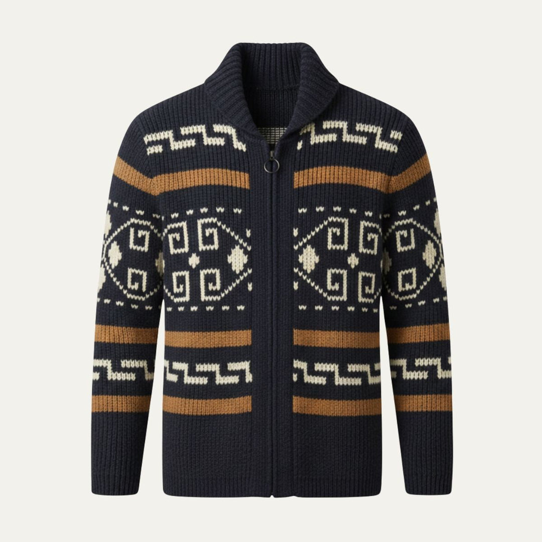 Classic Warm Men's Shawl Collar Knit Cardigan
