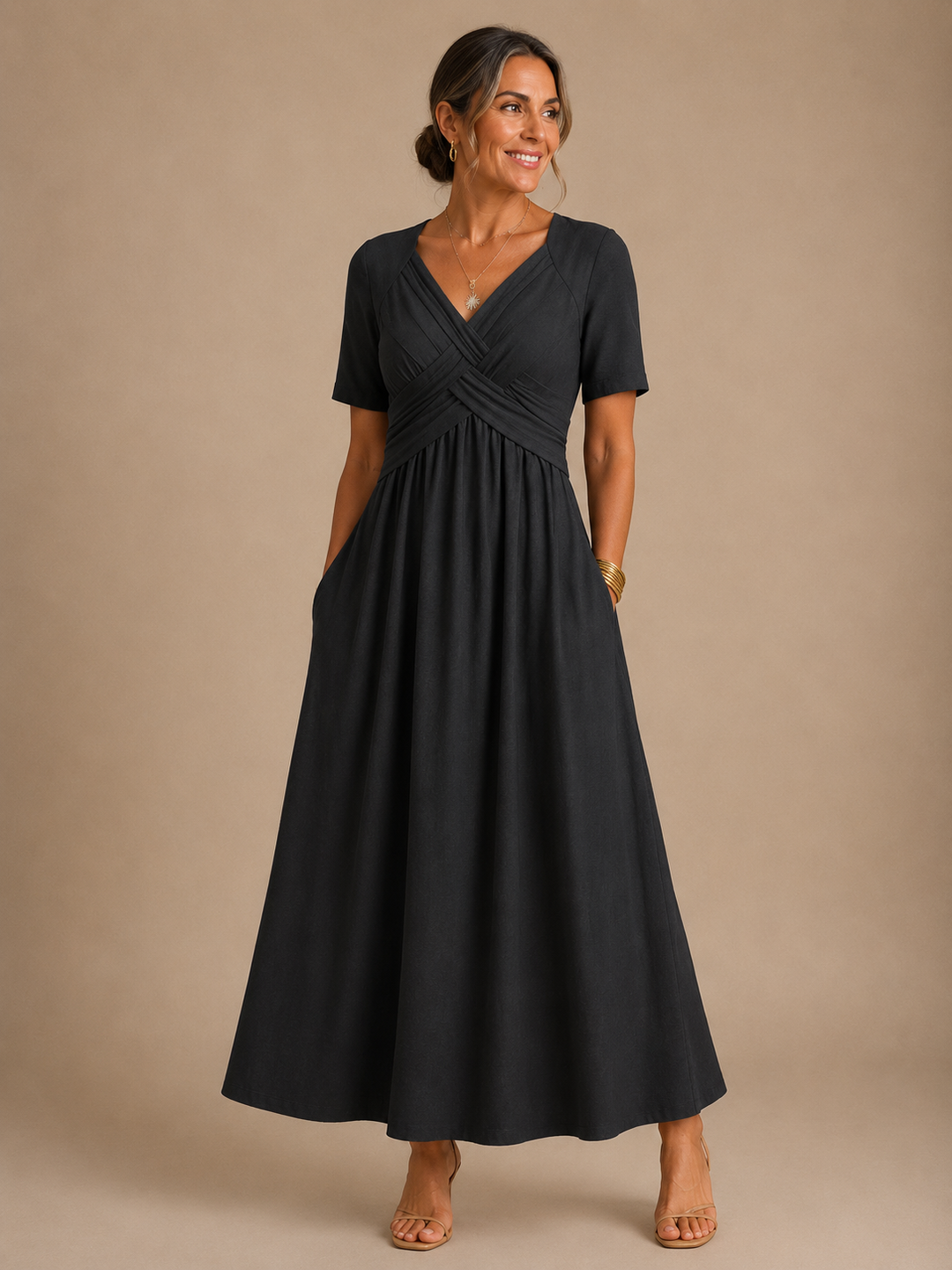 Elegant Flattering Women's Midi Dress