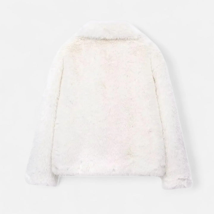 Elegant Faux Fur Plush Winter Coat for Women