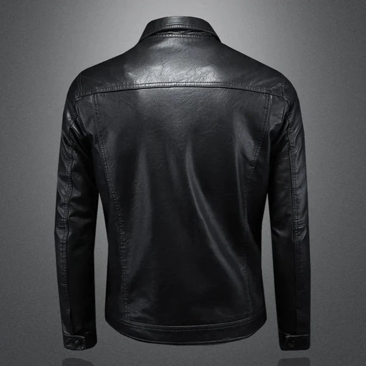 Premium Leather Men's Motorcycle Jacket in Moto Style