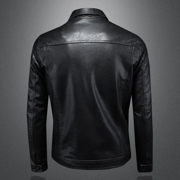 Premium Leather Men's Motorcycle Jacket in Moto Style