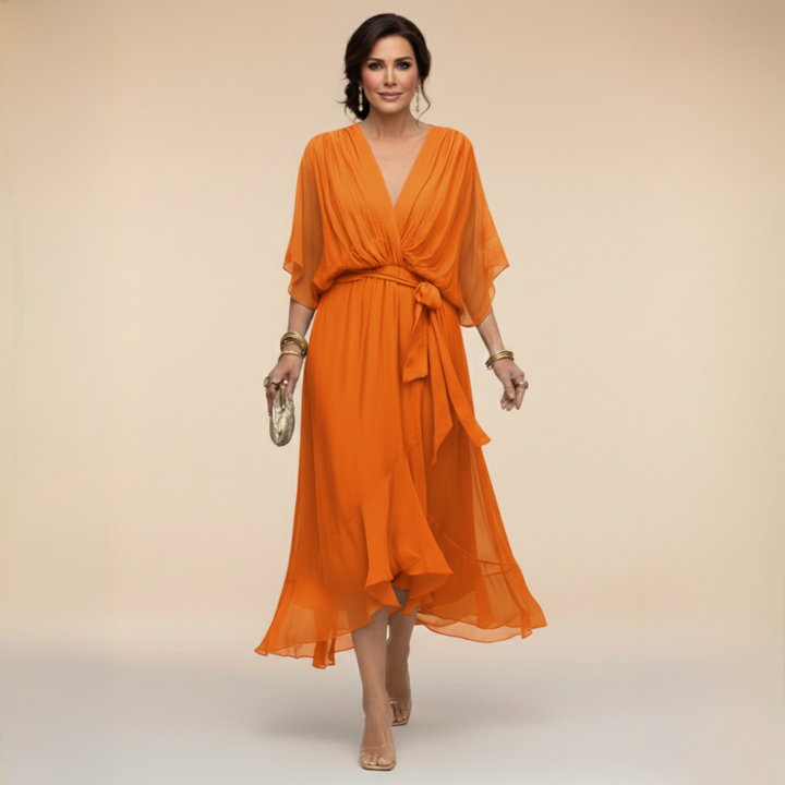 Elegant Lightweight Women's V-Neck Dress