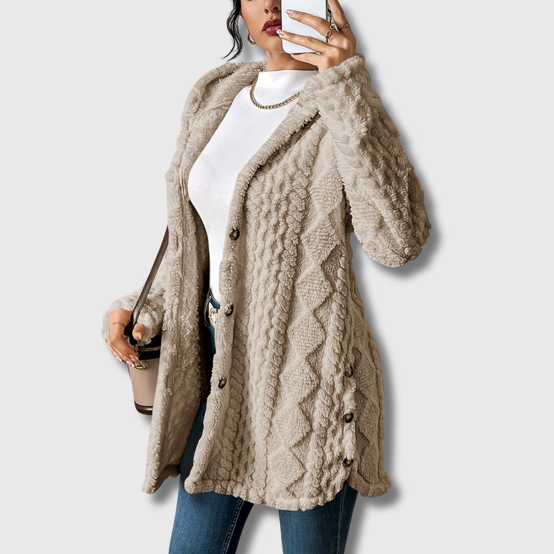 Women's Cozy Hooded Teddy Coat