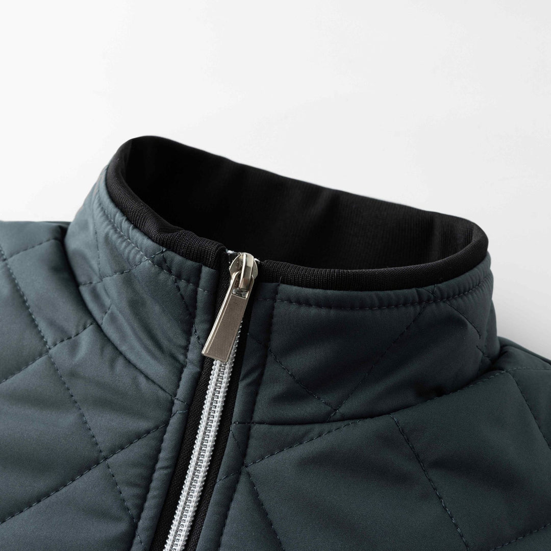 Quilted Warm Men's Winter Jacket with Fleece Lining