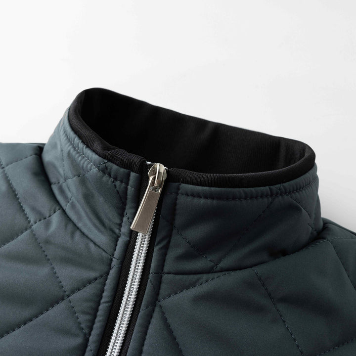 Quilted Warm Men's Winter Jacket with Fleece Lining