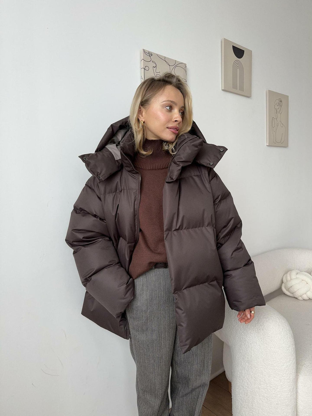 Warm Women's Puffer Jacket - Stylish Winter Jacket with Thermal Lining