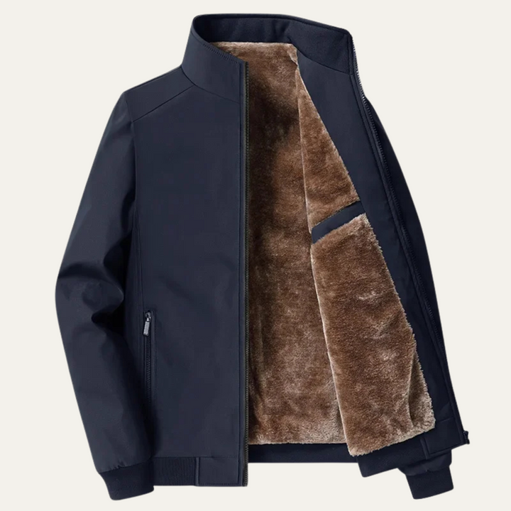 Elegant Warm Fleece-Lined Men's Jacket