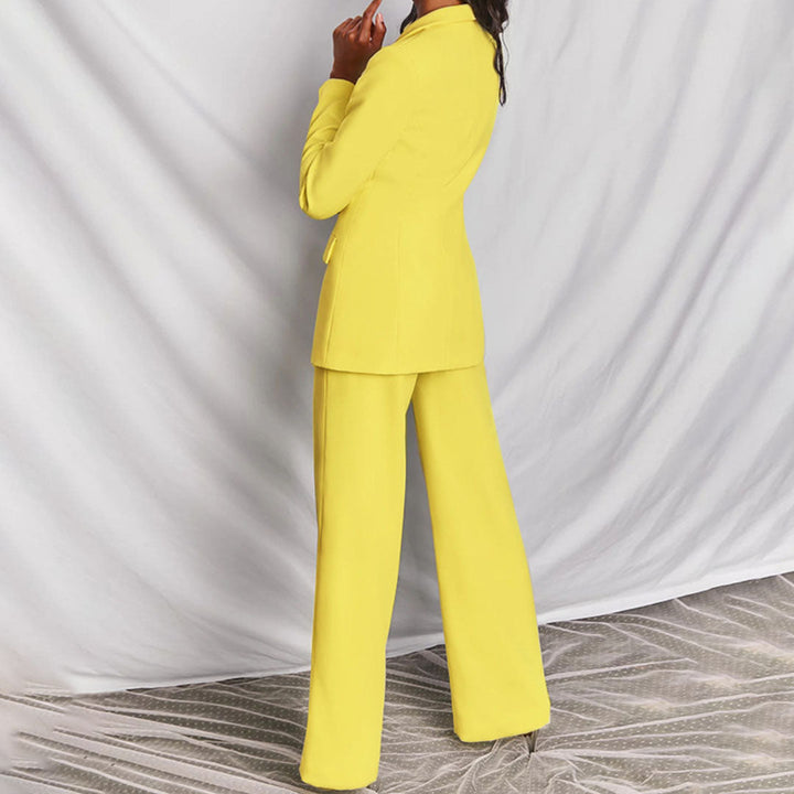Elegant Women's Blazer Set - Business Suit with Pants for Formal Occasions