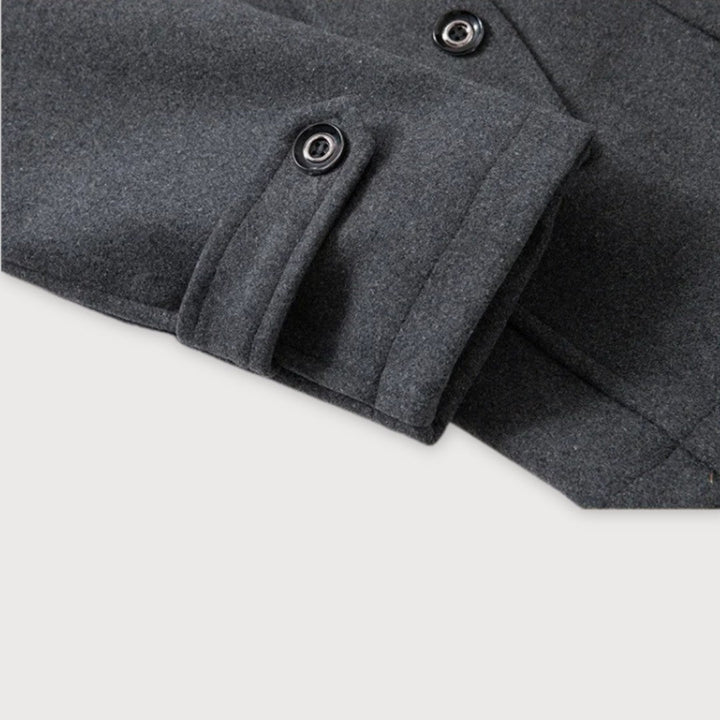 Elegant Men's Wool Coat for Fall & Winter