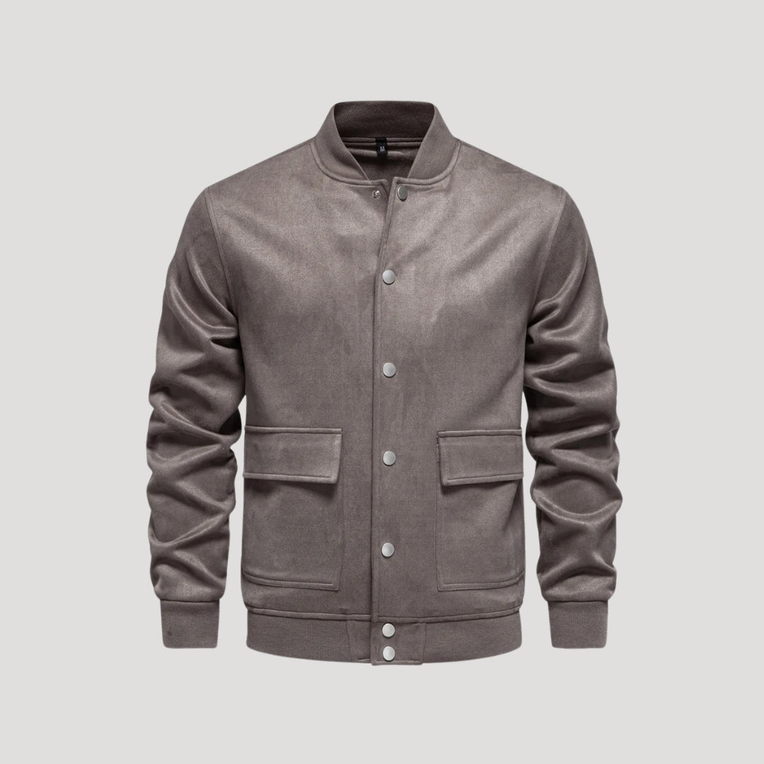 Lightweight Men's Bomber Jacket in Varsity Style - Athletic Transitional Jacket