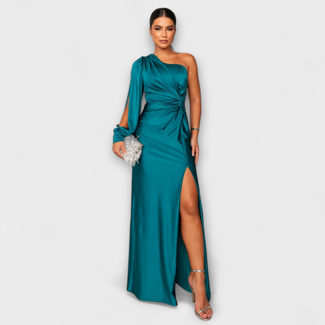 Elegant Women's Dress with Round Neckline - Timeless and Versatile