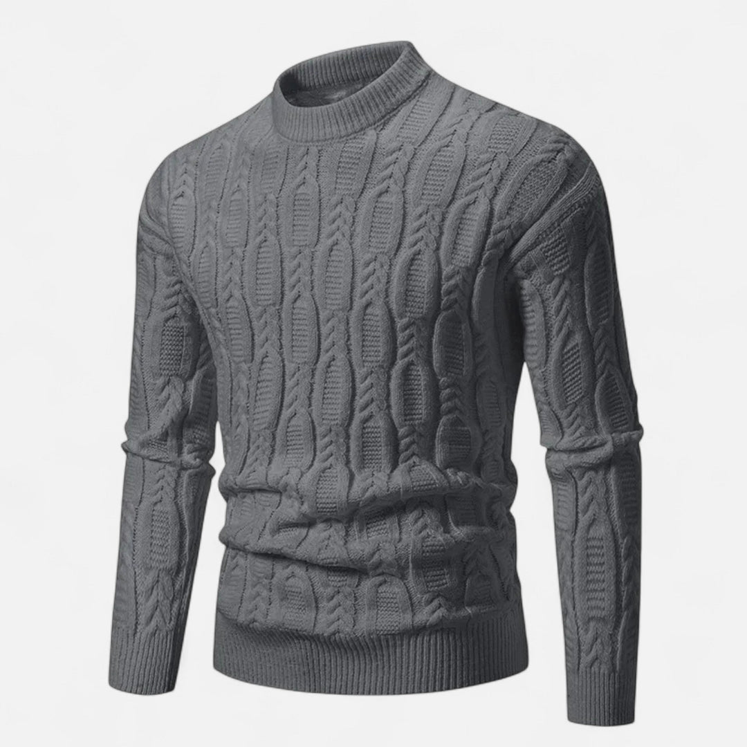 Classic Crew Neck Knit Sweater for Men