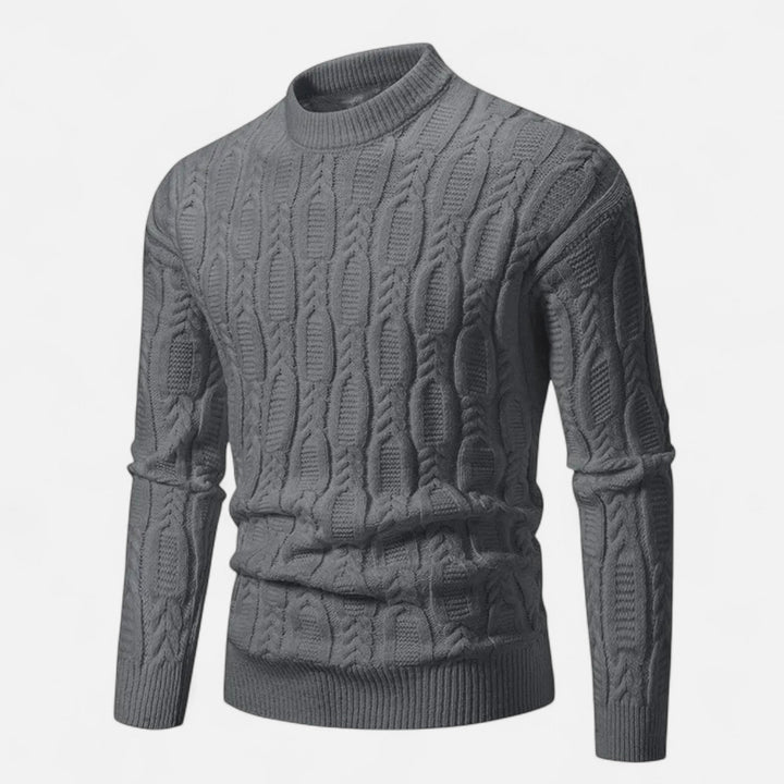 Classic Crew Neck Knit Sweater for Men