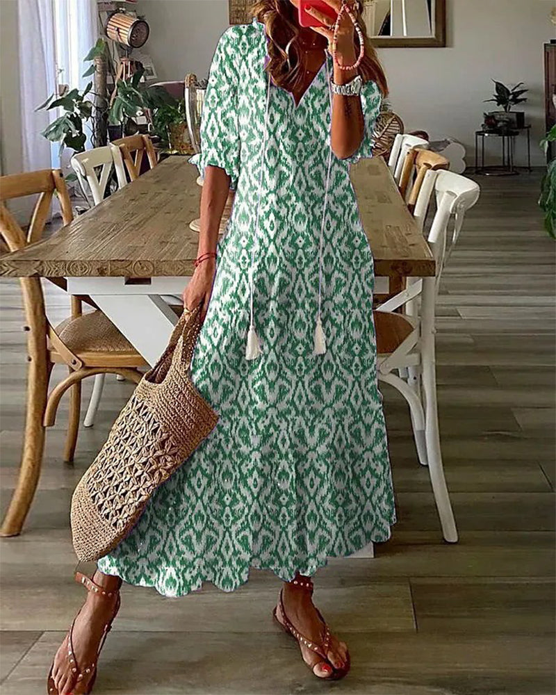 Elegant Boho Vintage Women Summer Dress