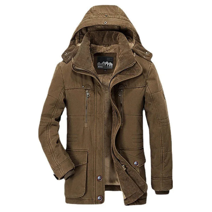 Men's Insulated Heavy-Duty Hooded Winter Coat