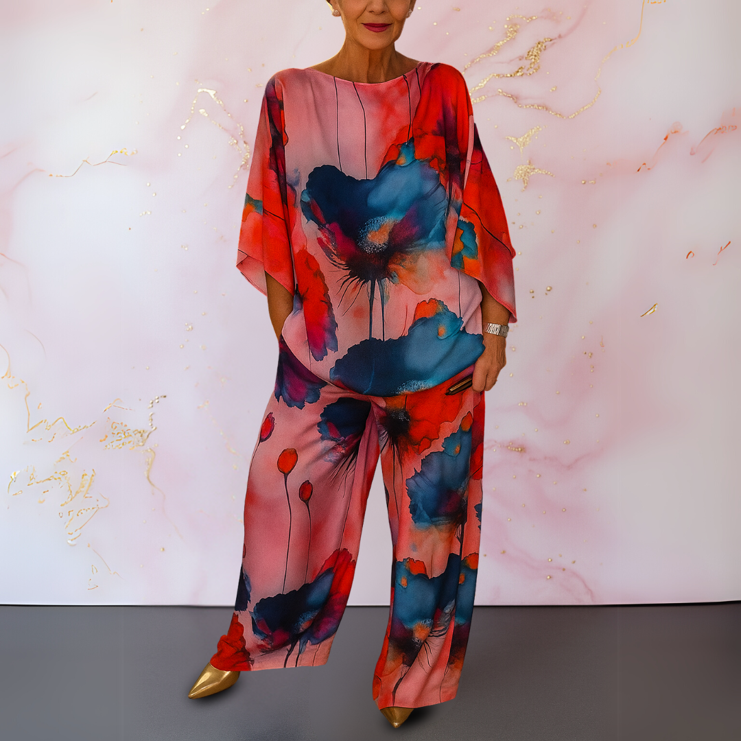 Elegant Satin Two-Piece Set for Women
