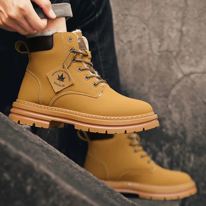 Warm Fur-Lined Men's Insulated Snow Boots