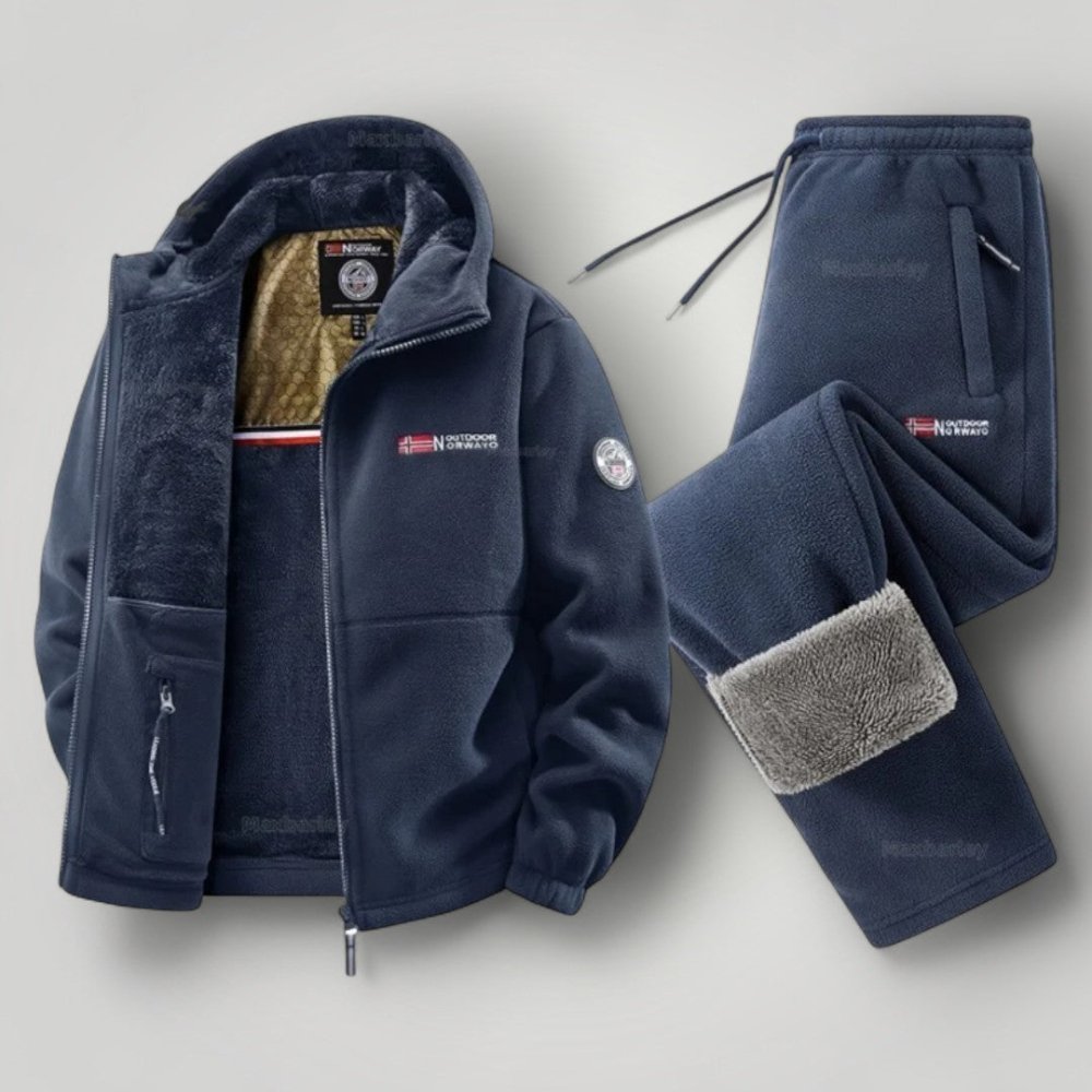 Men's Winter Jacket with Thermal Fleece Lining - Weather-Resistant and Windproof