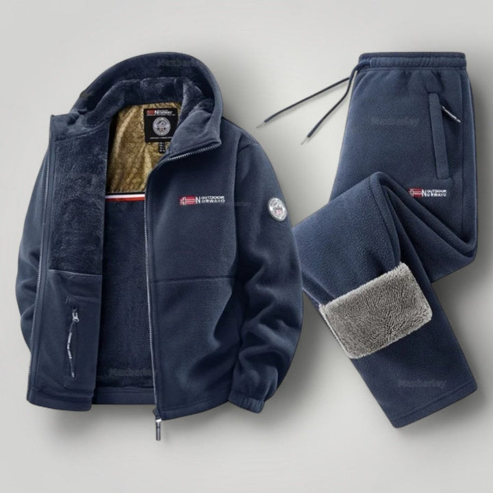 Men's Winter Jacket with Thermal Fleece Lining - Weather-Resistant and Windproof