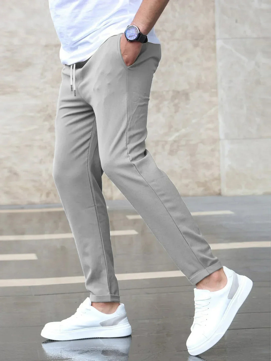Men's Slim-Fit Stretch Casual Pants