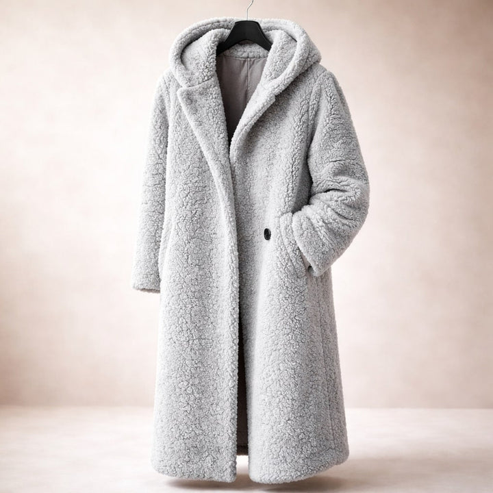 Elegant Hooded Women's Long Coat
