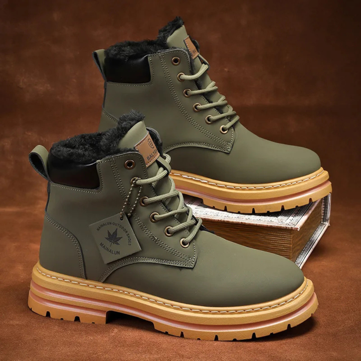 Warm Fur-Lined Men's Insulated Snow Boots