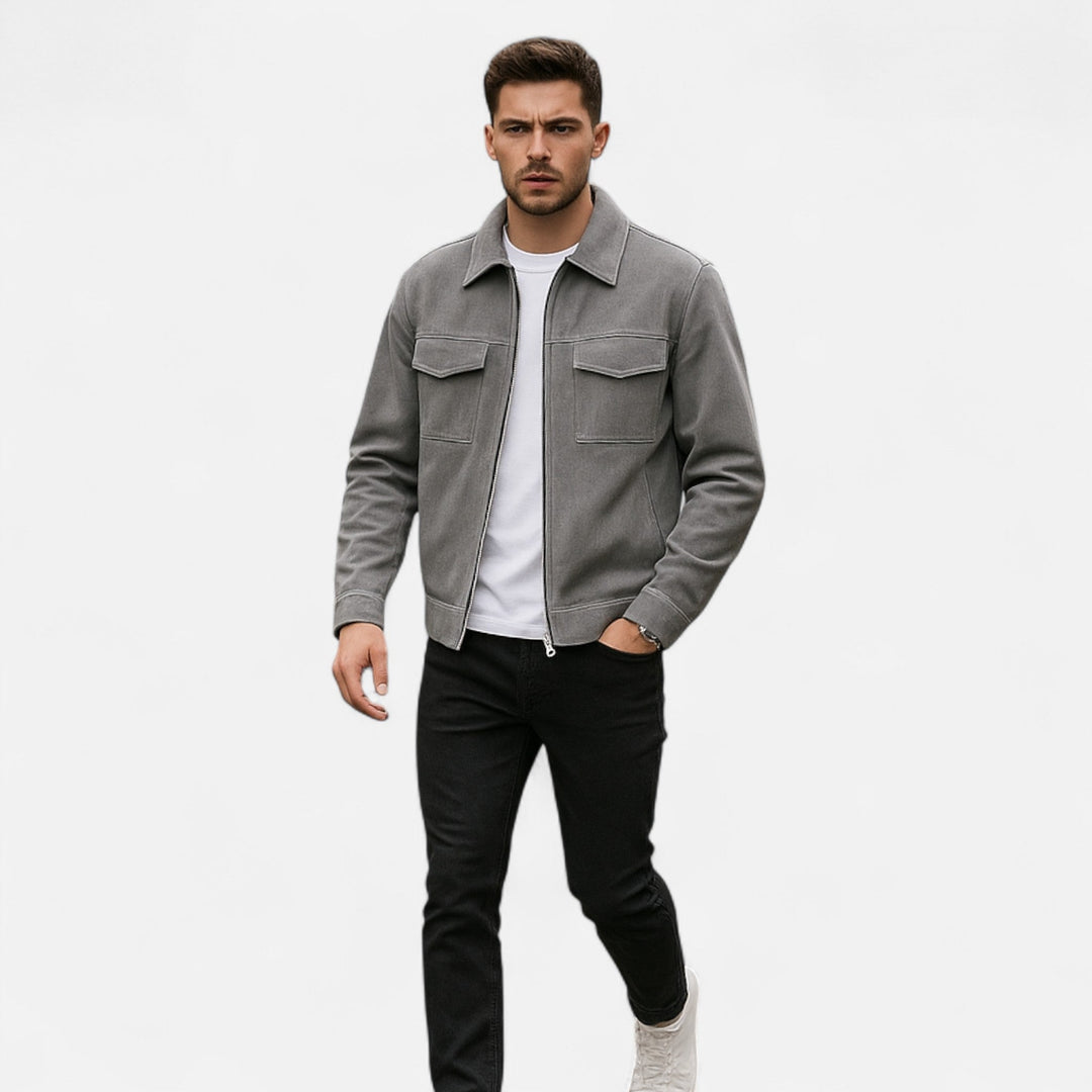 Elegant Suede Men's Jacket