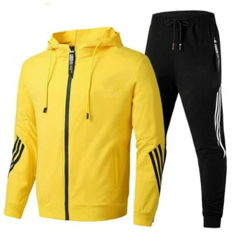 Men's 2-Piece Tracksuit - Athletic Set for Fitness and Casual Wear