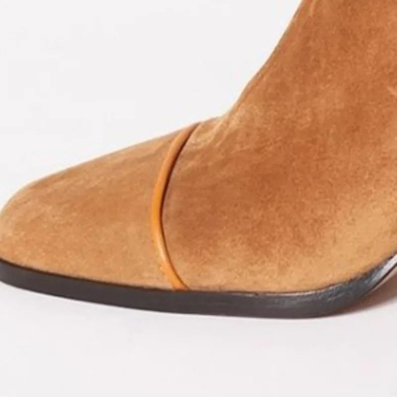 Elegant Women's Comfort Ankle Boots with Block Heel - Comfortable Heeled Shoes for Every Occasion