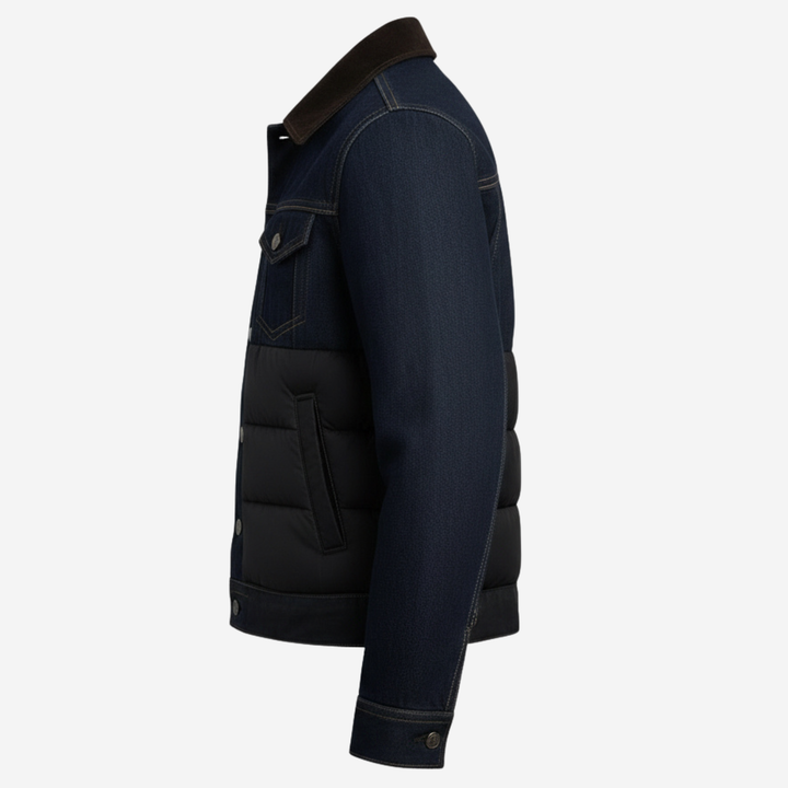 Men's Insulated Denim Winter Jacket