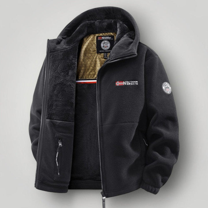 Men's Winter Jacket with Thermal Fleece Lining - Weather-Resistant and Windproof