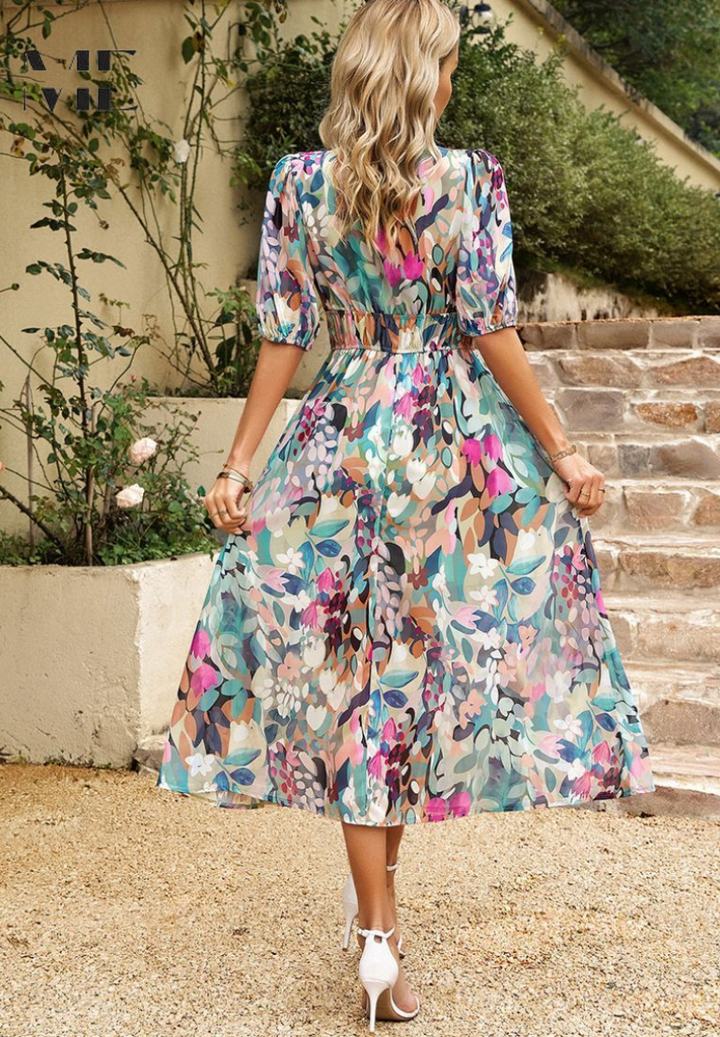 Elegant Floral Women's Dress